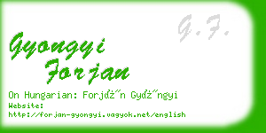 gyongyi forjan business card